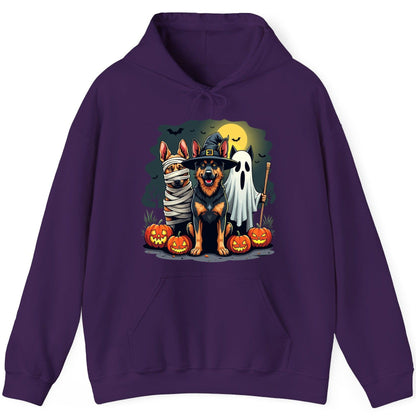 Halloween Dogs in Costumes Halloween dogs Hoodie Purple product mockup