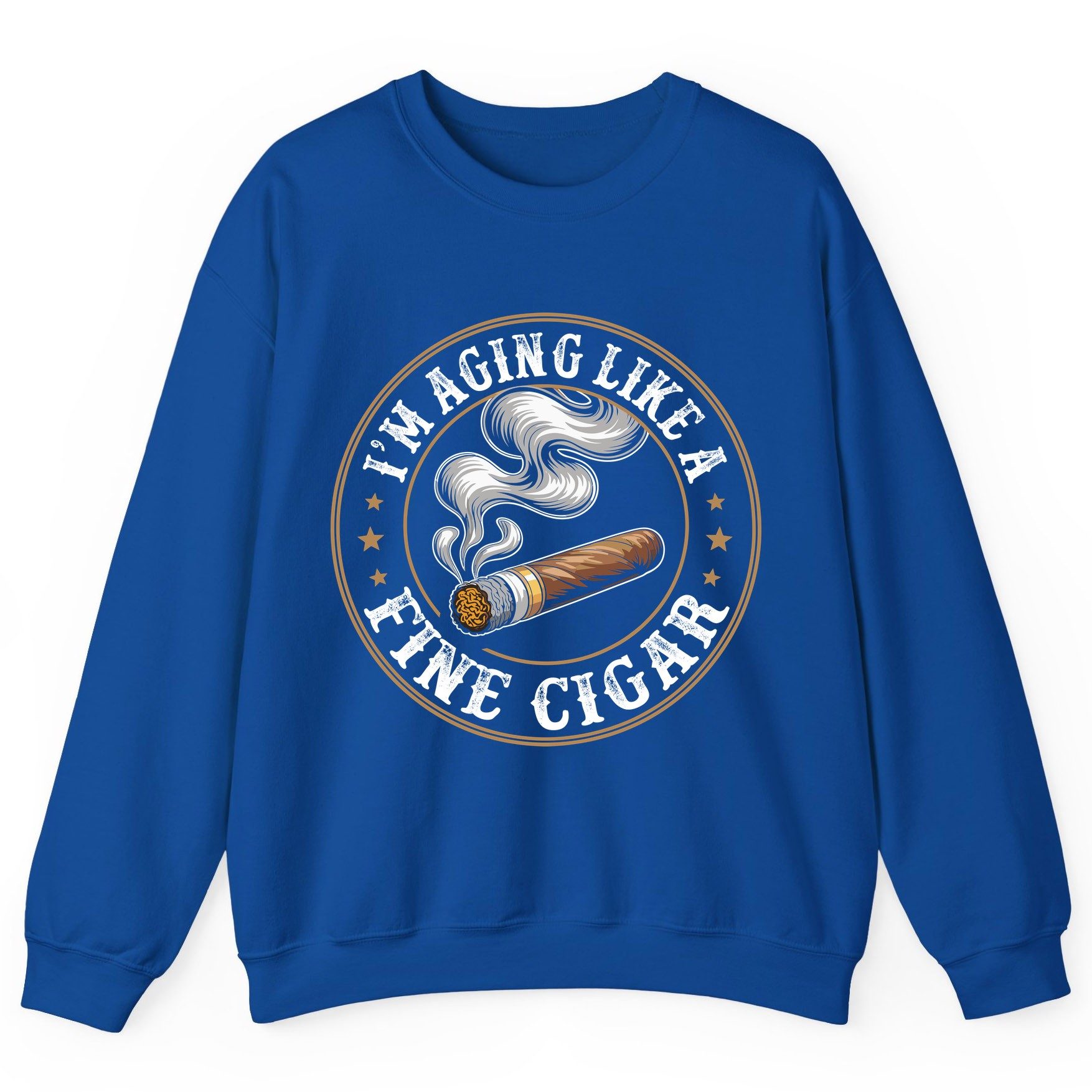 I'm Aging Like a Fine Cigar cigar smoking Sweatshirt Royal product mockup
