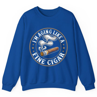 I'm Aging Like a Fine Cigar cigar smoking Sweatshirt Royal product mockup