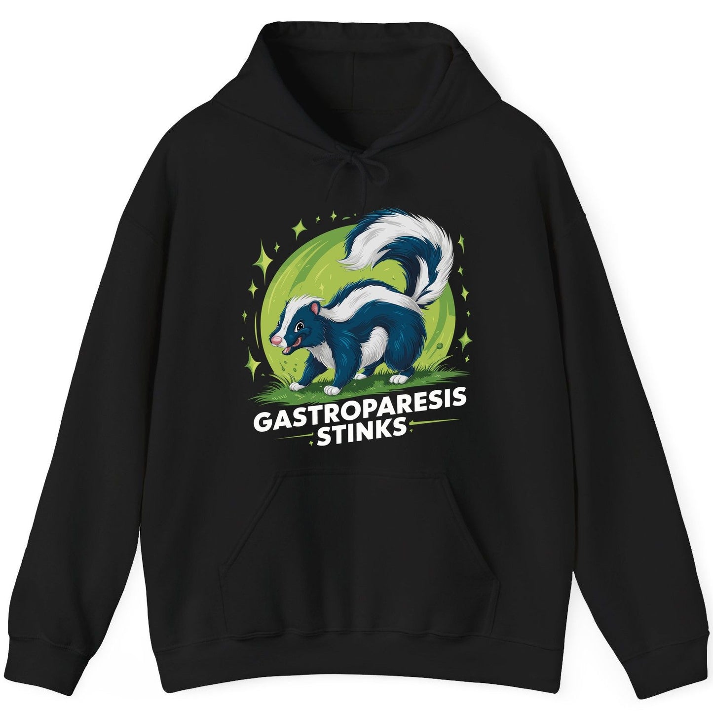Gastroparesis Stinks gastroparesis awareness Hoodie Black product mockup