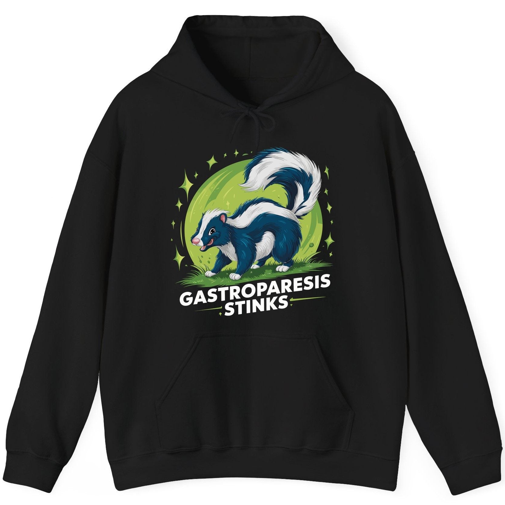 Gastroparesis Stinks gastroparesis awareness Hoodie Black product mockup