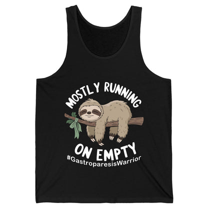 Mostly Running on Empty Gastroparesiswarrior gastroparesis awareness Tank Top Black product mockup