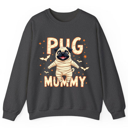 Pug Mummy pug Sweatshirt Dark Heather product mockup
