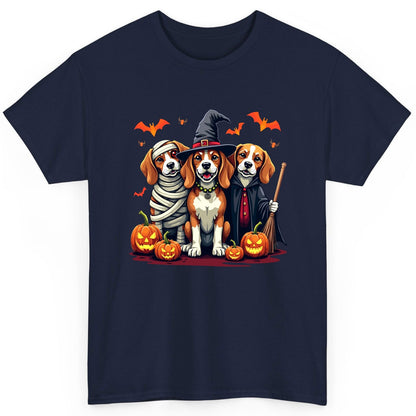 Halloween Beagles Costume beagles in Halloween costumes T-Shirt Navy product mockup