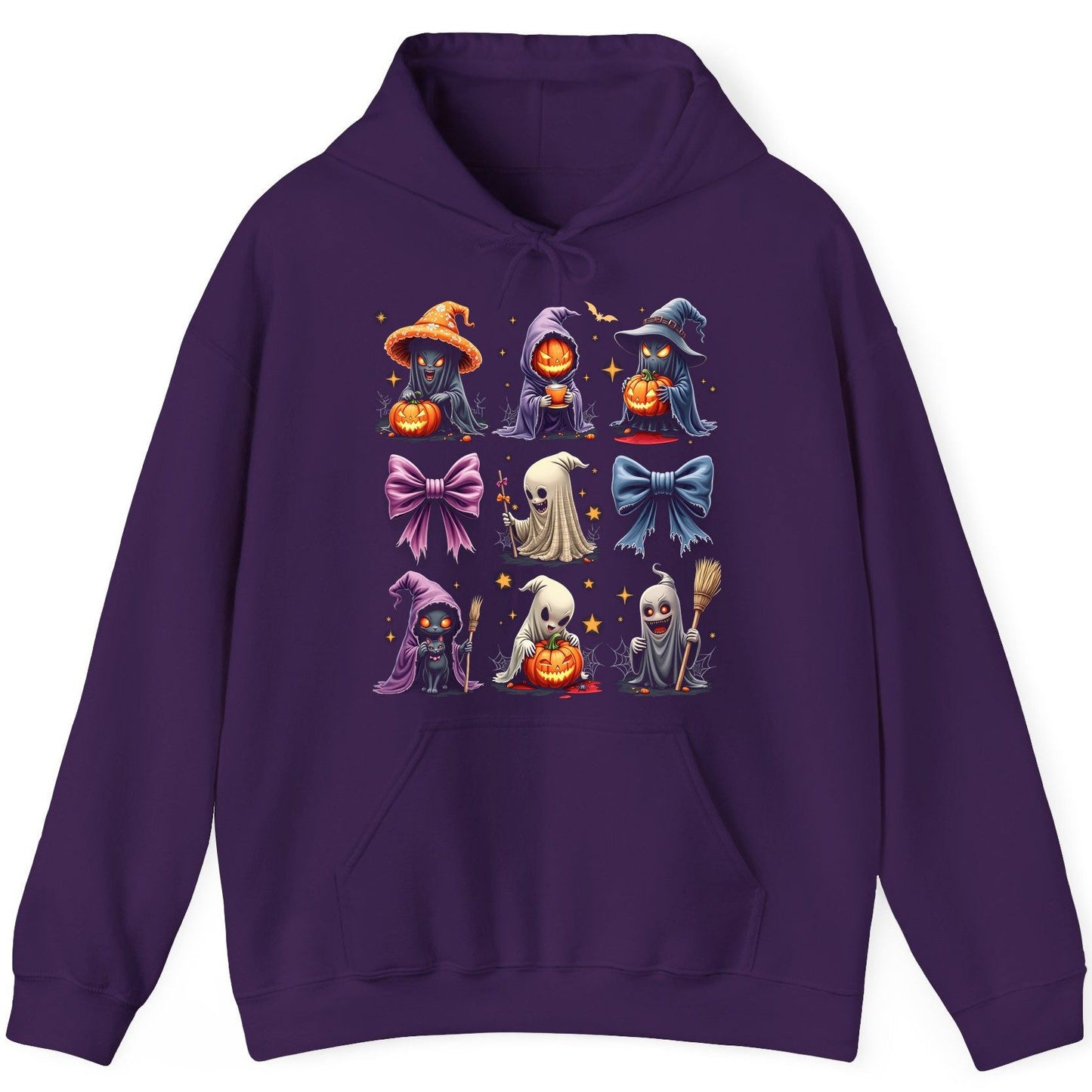 Spooky Cute Halloween Characters Halloween characters Hoodie Purple product mockup