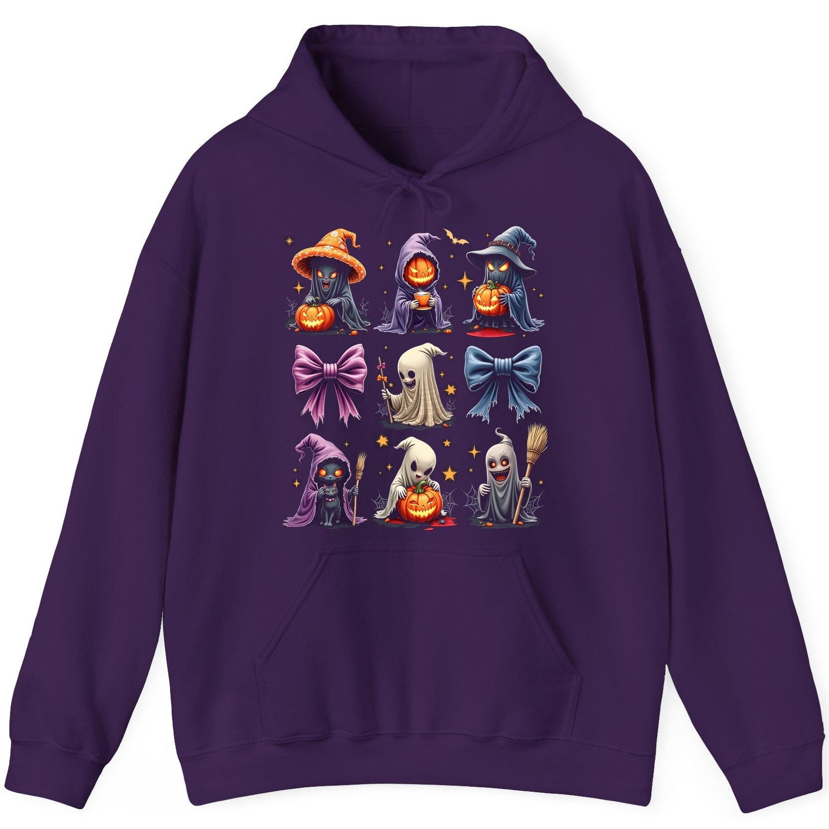 Spooky Cute Halloween Characters Halloween characters Hoodie Purple product mockup