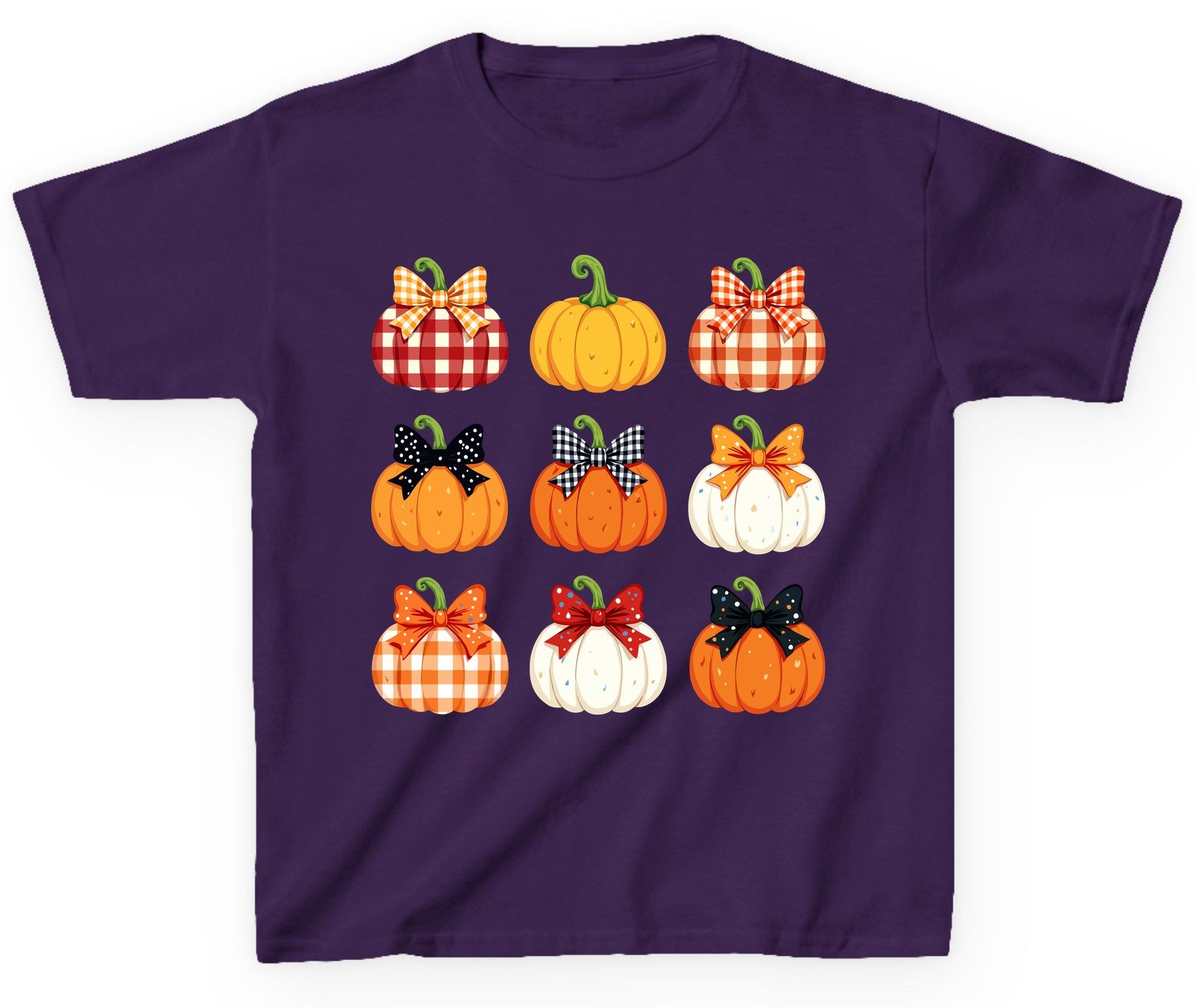 Decorative Fall Pumpkins fall pumpkins Youth T-Shirt Purple product mockup