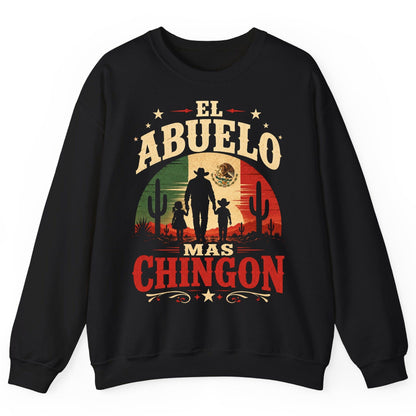 El Abuelo Mas Chingon mexican grandfather Sweatshirt Black product mockup