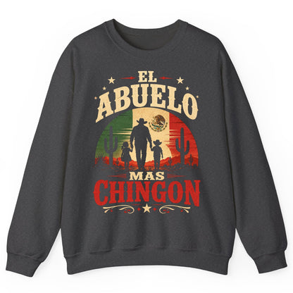 El Abuelo Mas Chingon mexican grandfather Sweatshirt Dark Heather product mockup