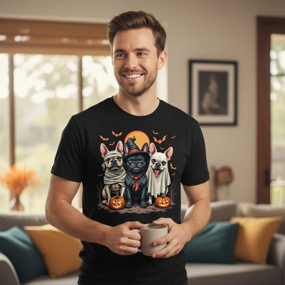 Halloween French Bulldogs Costumes french bulldogs T-Shirt Black lifestyle mockup