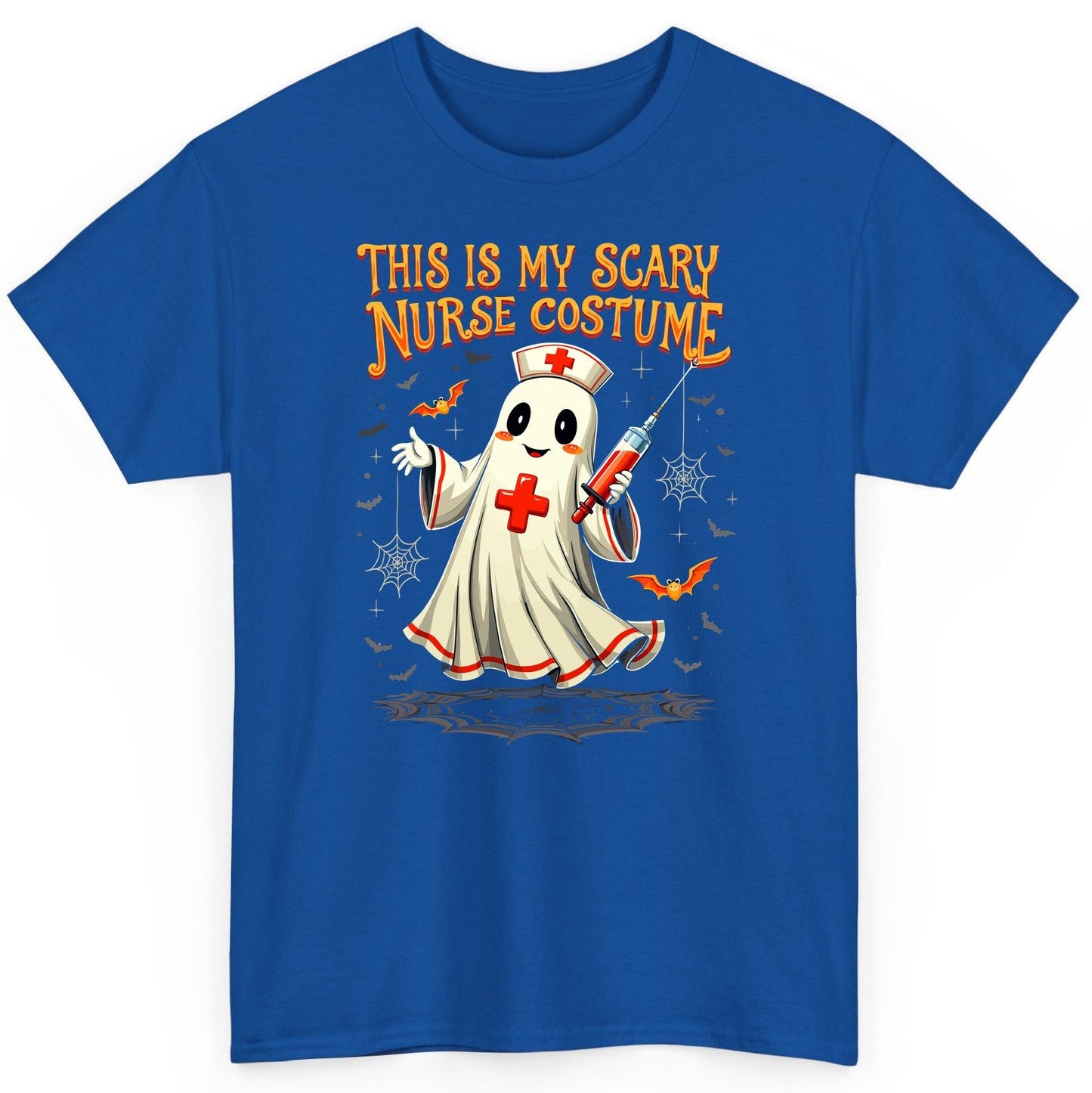 This Is My Scary Nurse Costume Halloween ghost nurse T-Shirt Royal product mockup