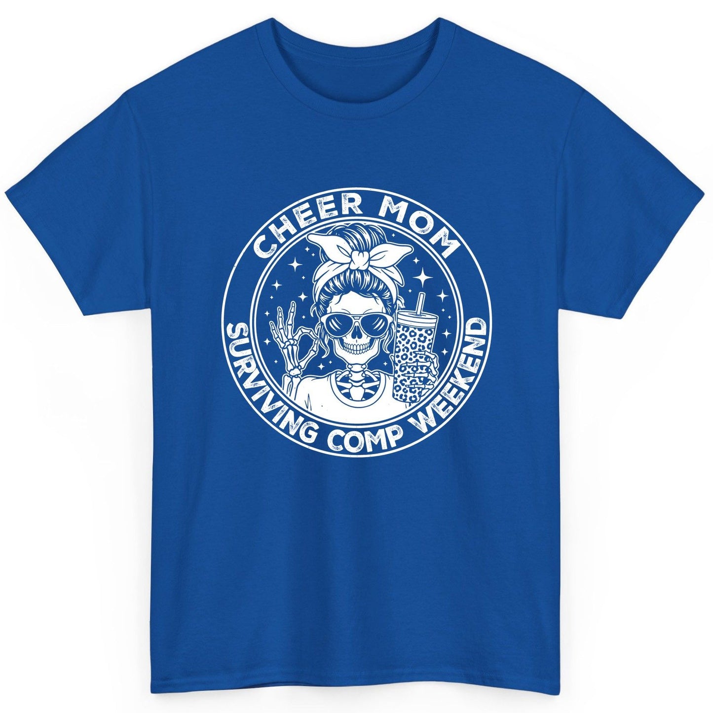 Cheer Mom Surviving Comp Weekend cheer mom T-Shirt Royal product mockup