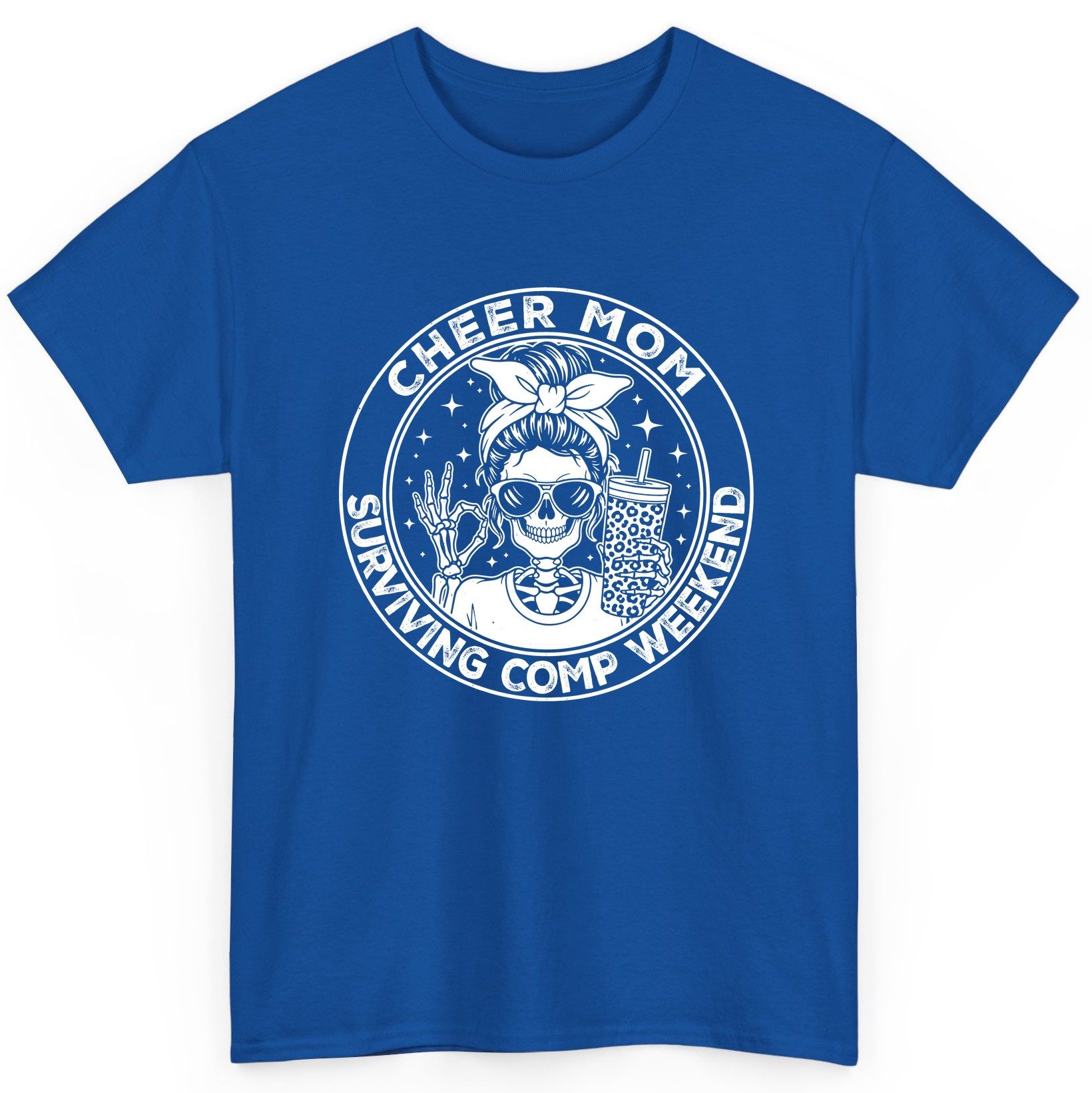 Cheer Mom Surviving Comp Weekend cheer mom T-Shirt Royal product mockup