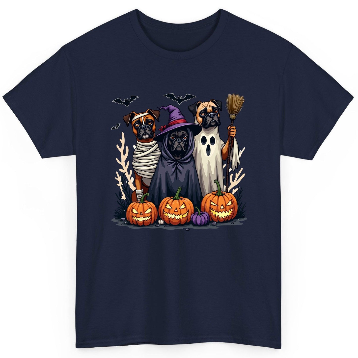 Halloween Dogs in Costume Halloween dogs T-Shirt Navy product mockup