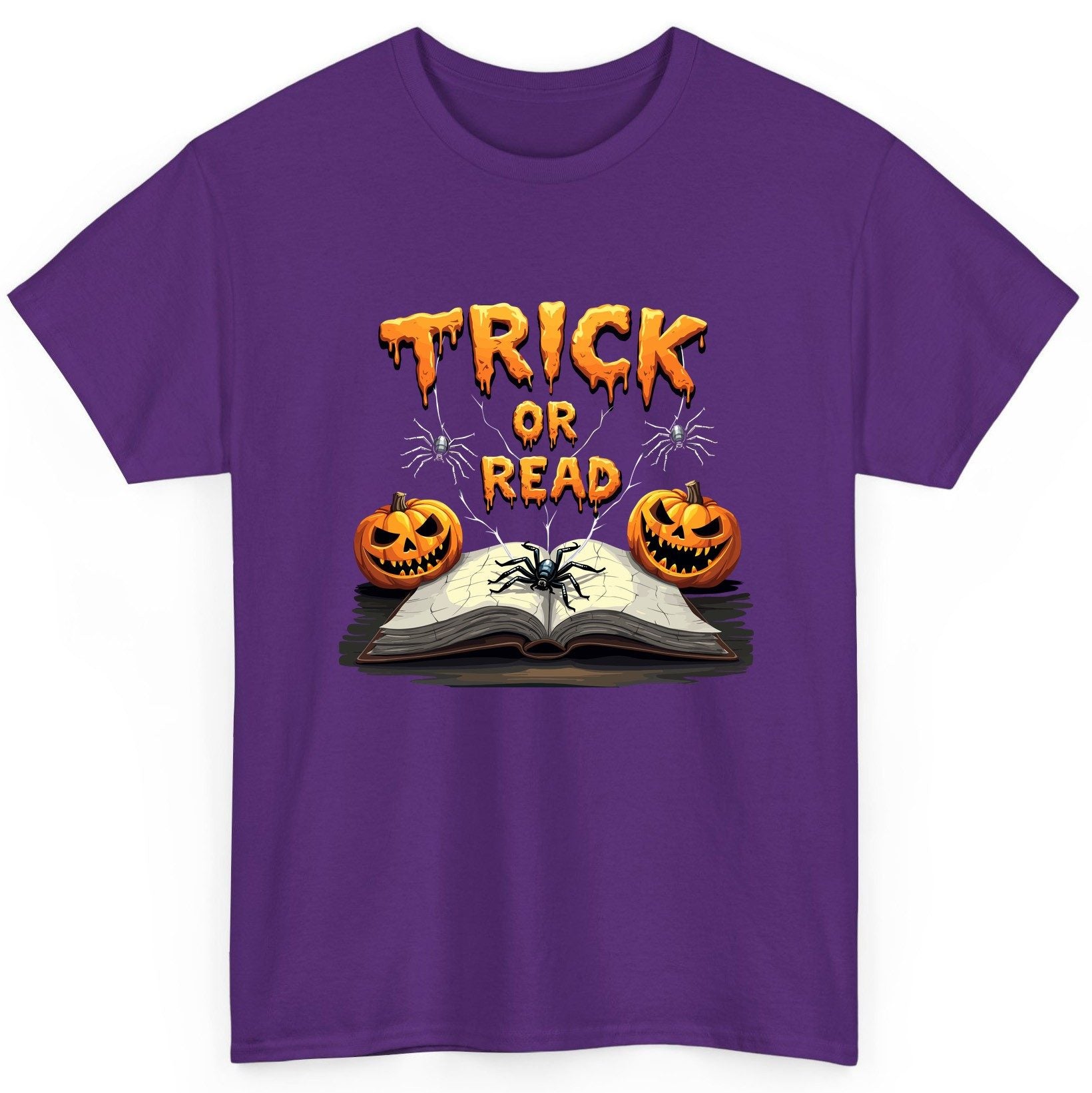 Trick or Read Halloween reading T-Shirt Purple product mockup