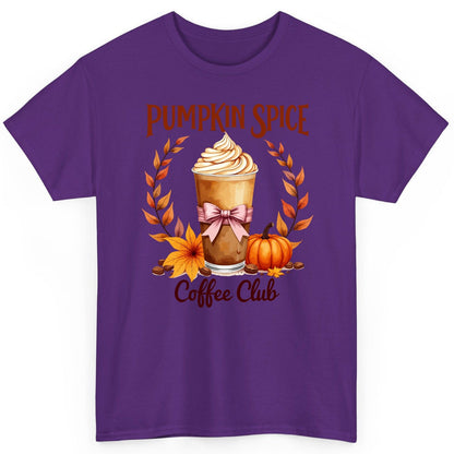 Pumpkin Spice Coffee Club pumpkin spice latte T-Shirt Purple product mockup