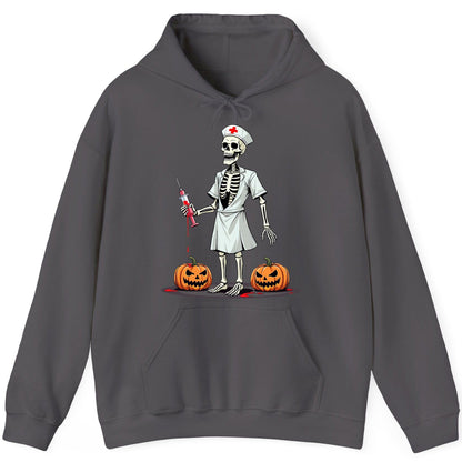 Spooky Skeleton Nurse Halloween skeleton nurse Hoodie Charcoal product mockup
