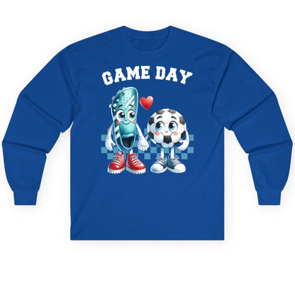 Game Day soccer Long Sleeve Tee Royal product mockup