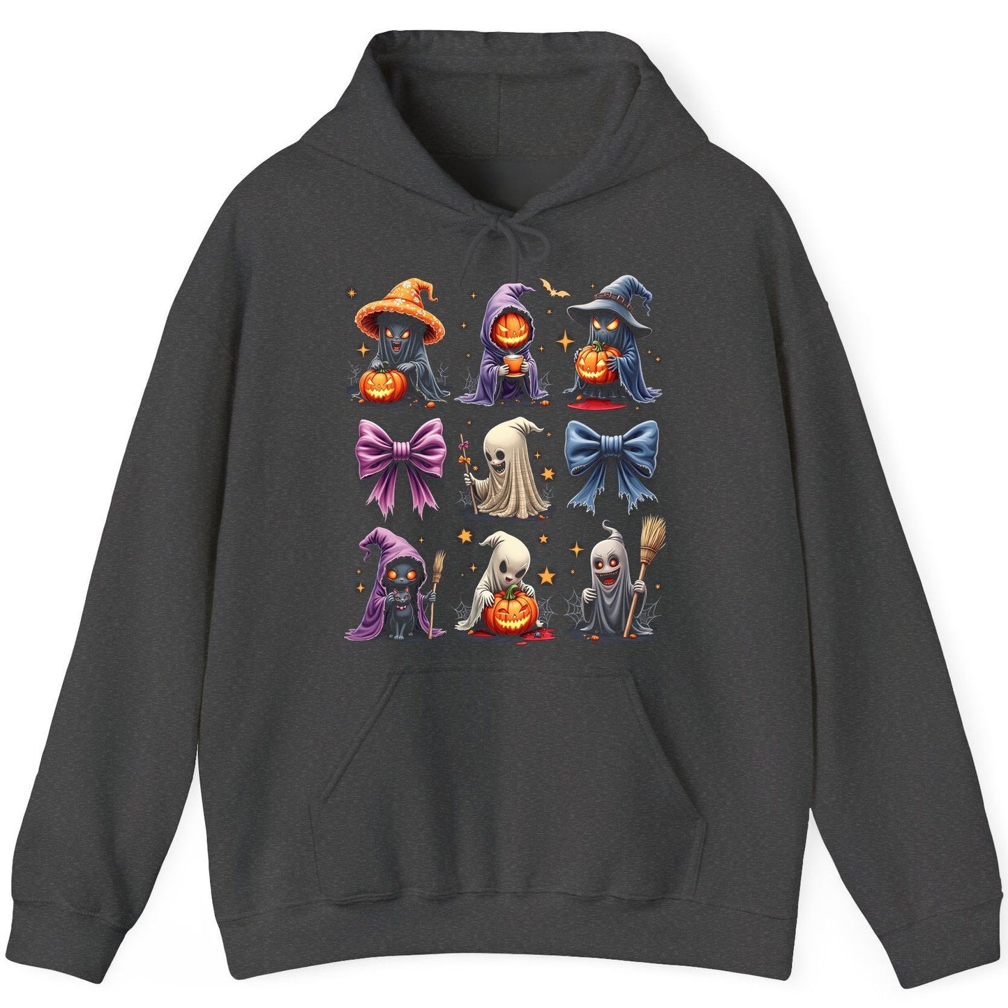 Spooky Cute Halloween Characters Halloween characters Hoodie Dark Heather product mockup