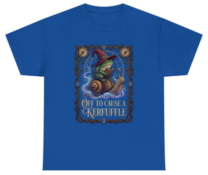 Off to Cause a Kerfuffle frog wizard Youth T-Shirt Royal product mockup
