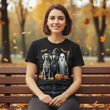 Halloween Weimaraner Dogs Halloween weimaraner dogs T-Shirt Black lifestyle mockup