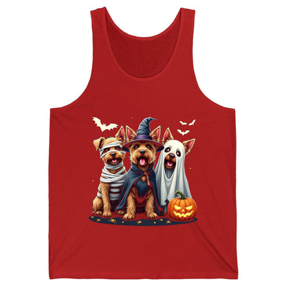 Cute Dogs Halloween Costumes dogs in Halloween costumes Tank Top Red product mockup