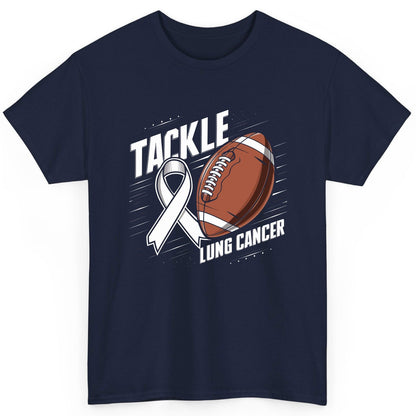 Tackle Lung Cancer lung cancer awareness T-Shirt Navy product mockup