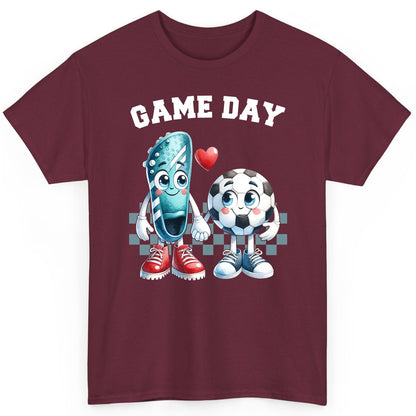 Game Day soccer T-Shirt Maroon product mockup