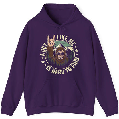 A Guy Like Me Is Hard to Find bigfoot Hoodie Purple product mockup