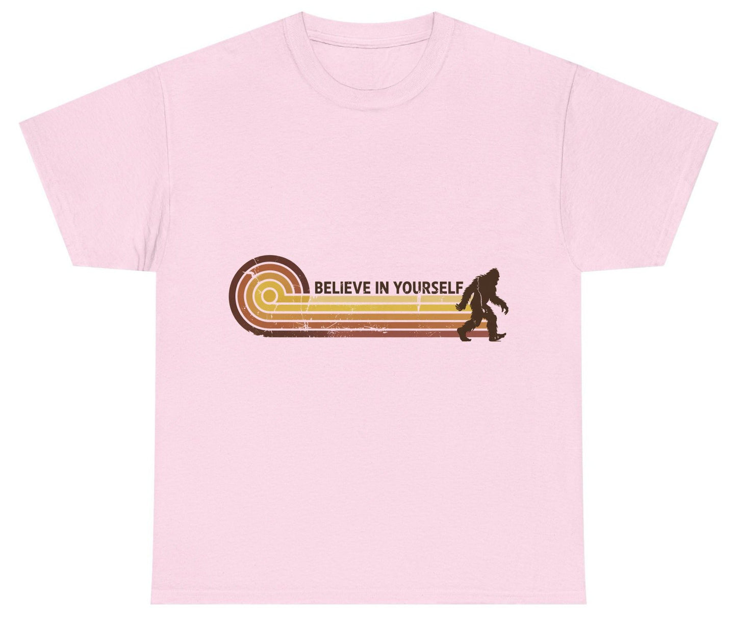 Believe in Yourself bigfoot Youth T-Shirt Light Pink product mockup