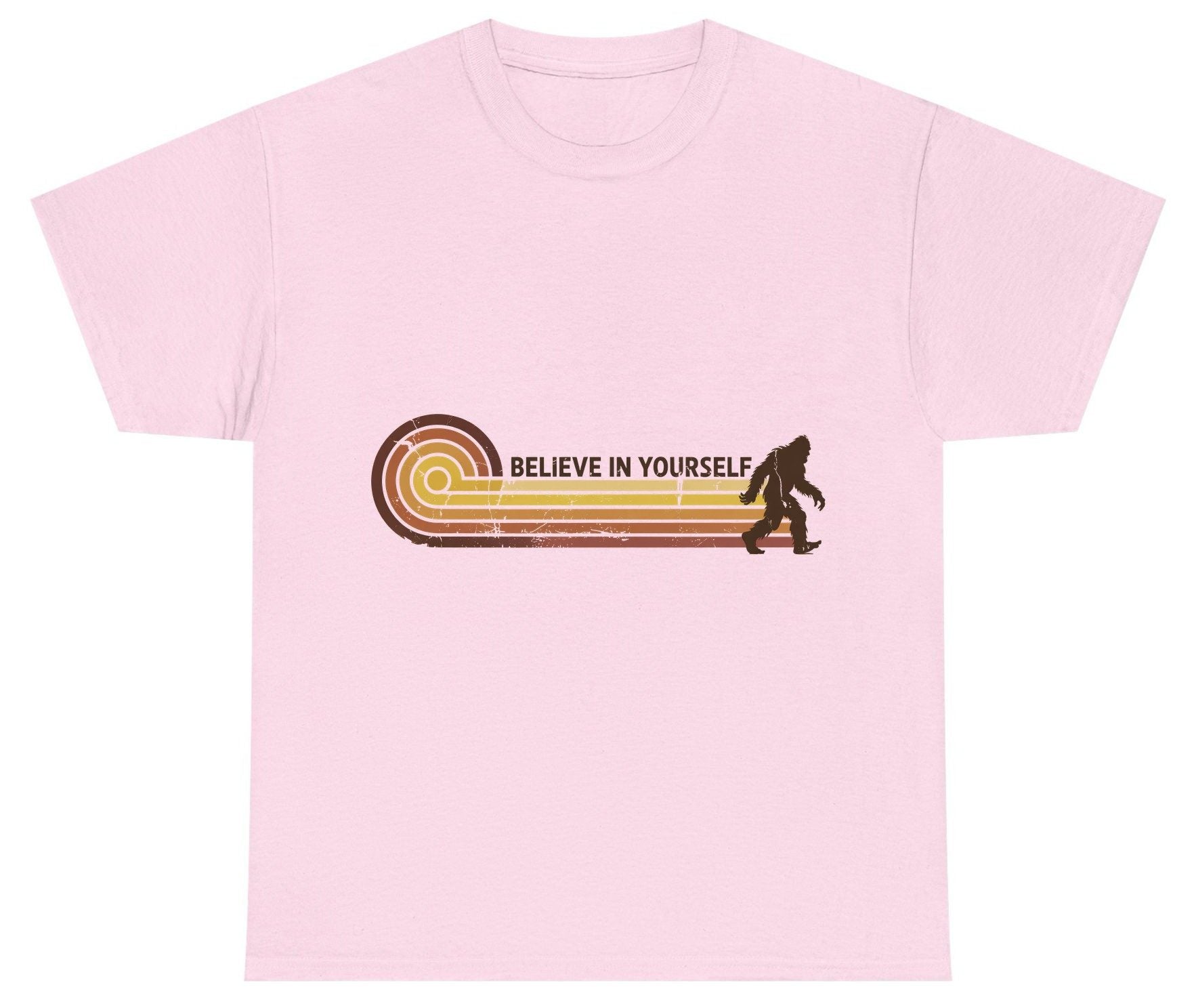 Believe in Yourself bigfoot Youth T-Shirt Light Pink product mockup