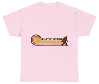 Believe in Yourself bigfoot Youth T-Shirt Light Pink product mockup