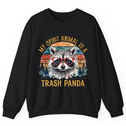 My Spirit Animal Is a Trash Panda raccoon Sweatshirt Black product mockup