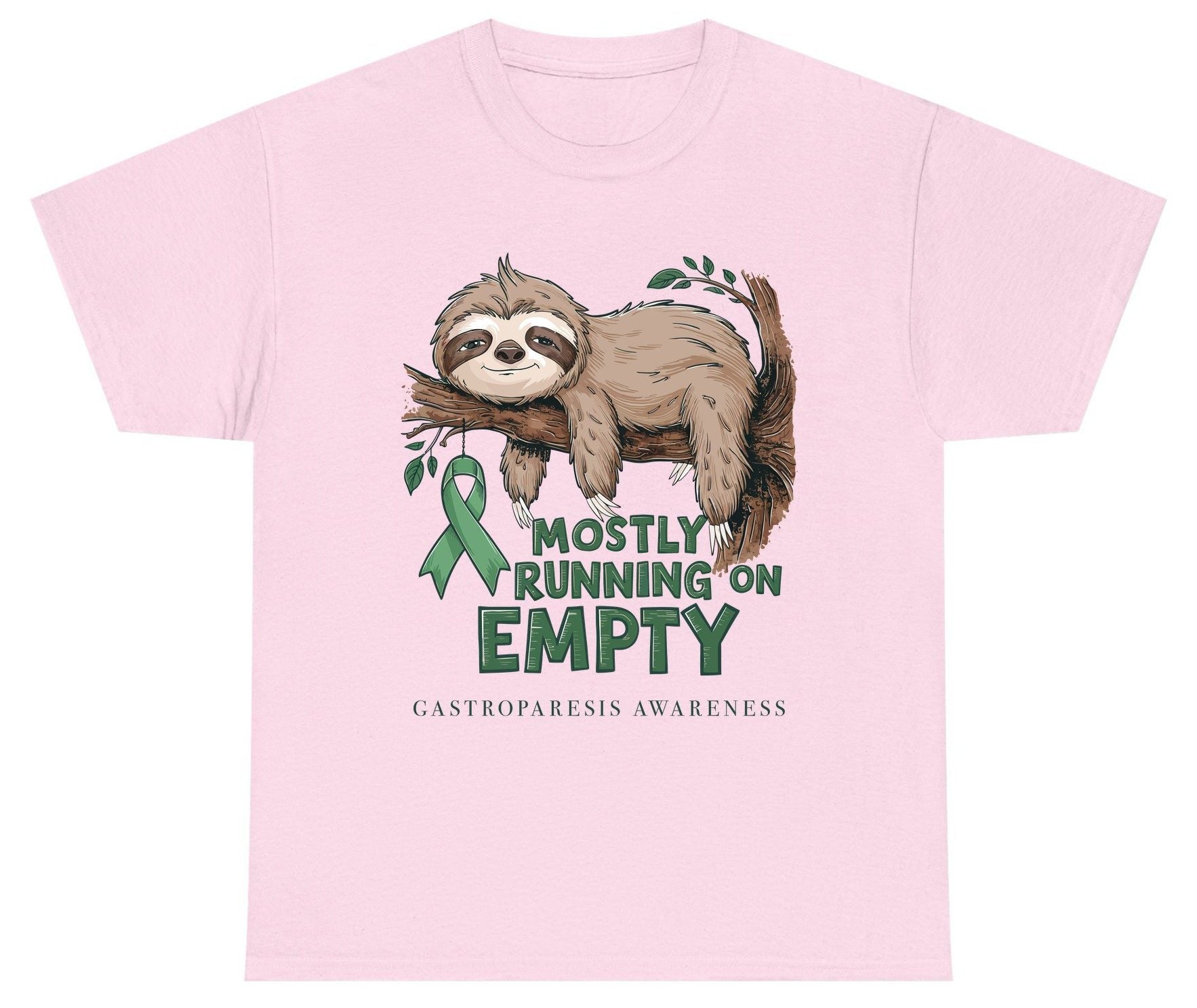 Mostly Running on Empty Gastroparesis Awareness gastroparesis awareness Youth T-Shirt Light Pink product mockup