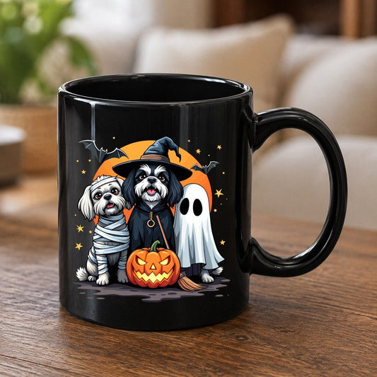 Halloween Dogs Costumes Halloween dogs Black Mug Black product mockup