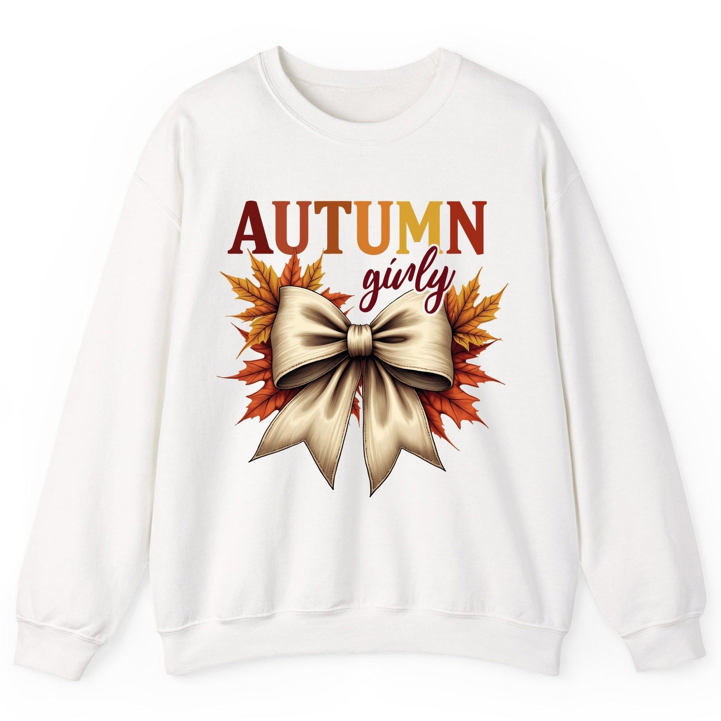 Autumn Girly autumn Sweatshirt White product mockup