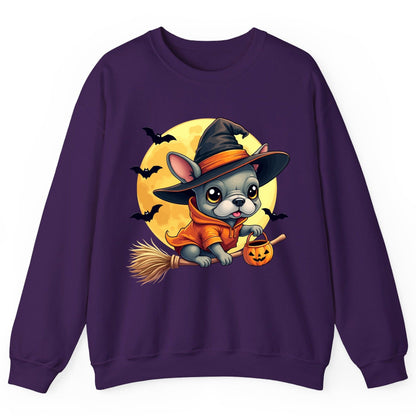 Cute Witch French Bulldog french bulldog Sweatshirt Purple product mockup