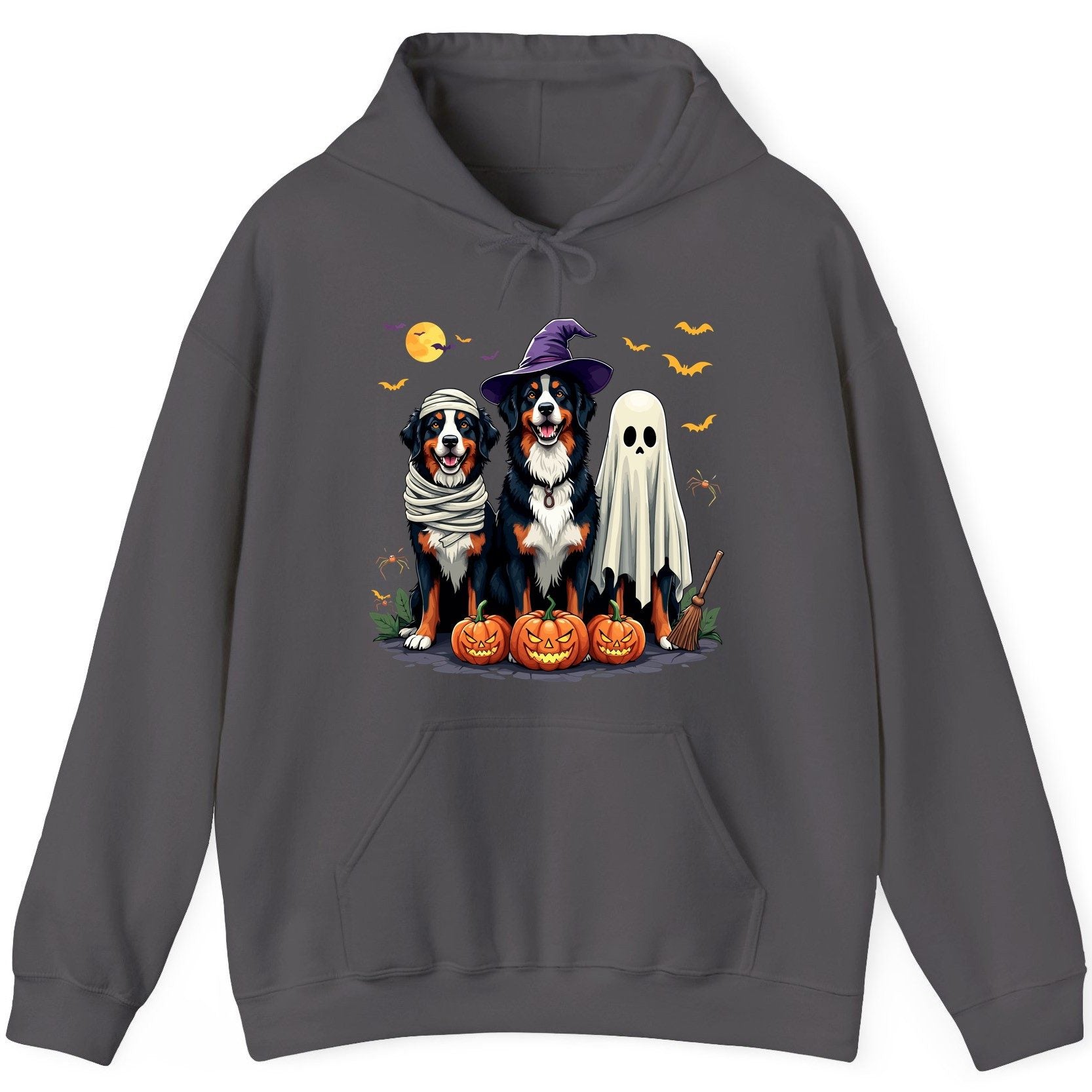 Halloween Bernese Mountain Dogs bernese mountain dog Hoodie Charcoal product mockup