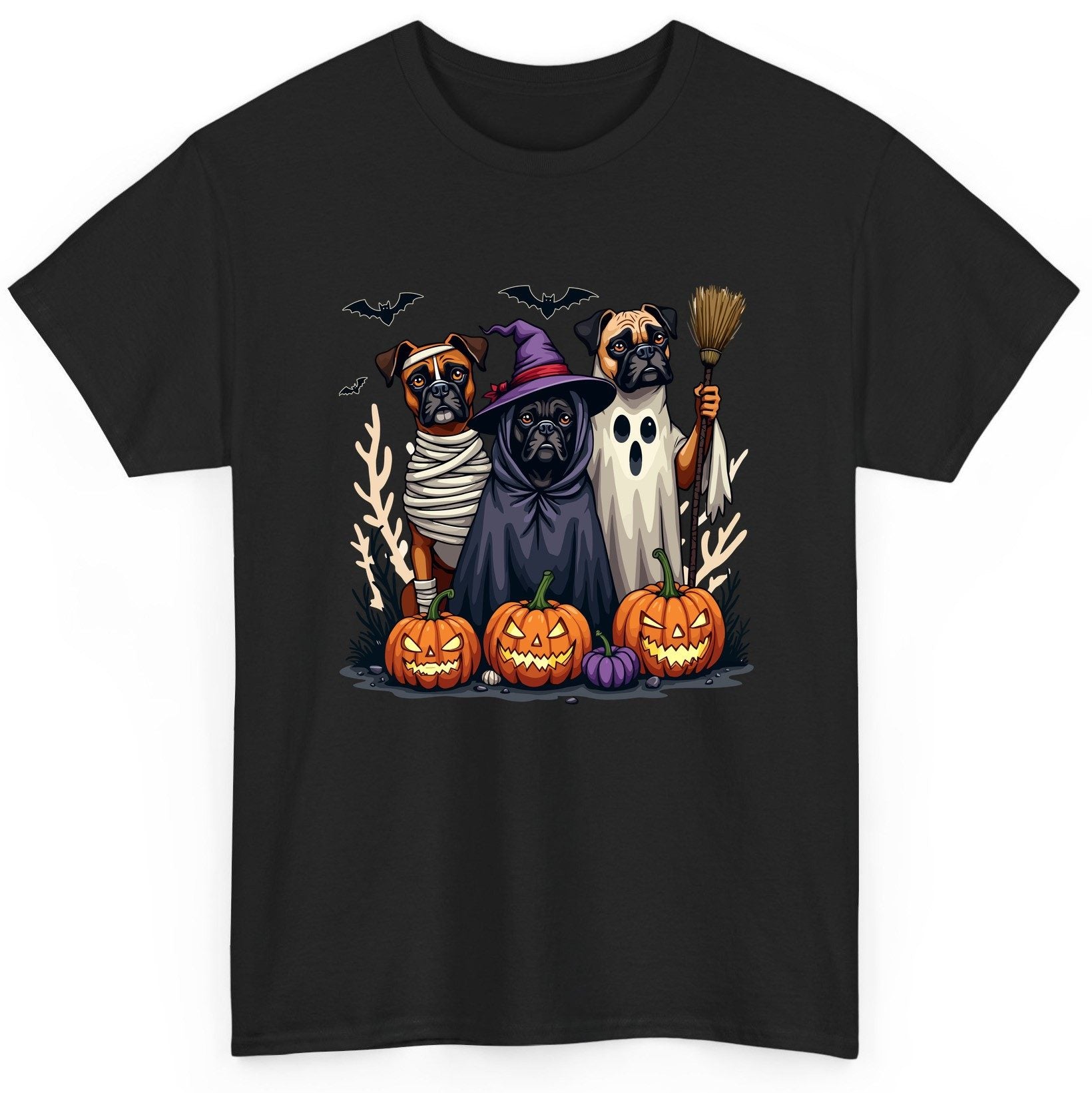 Halloween Dogs in Costume Halloween dogs T-Shirt Black product mockup