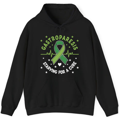 Gastroparesis Starving for a Cure gastroparesis awareness Hoodie Black product mockup