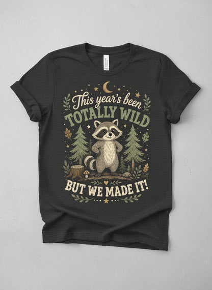 Totally Wild Raccoon Funny Animal Lovers T-Shirt - product mockup - Dark Heather