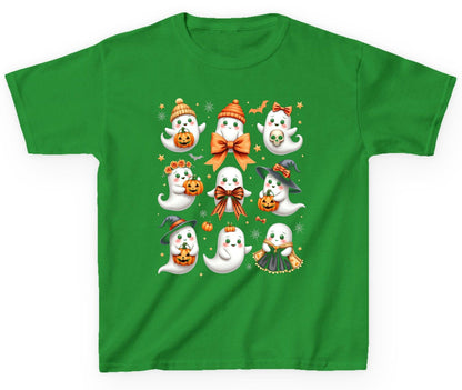 Cute Kawaii Ghosts Collection cute Halloween ghosts Youth T-Shirt Irish Green product mockup