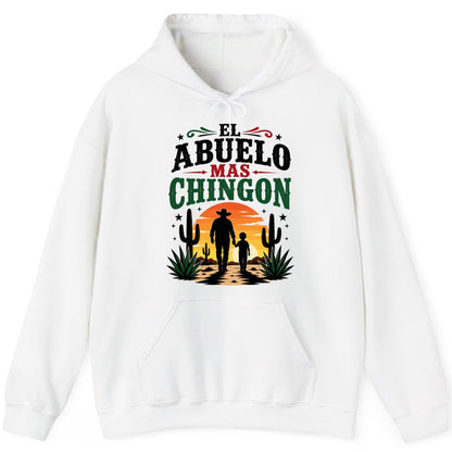 El Abuelo Mas Chingon grandfather and grandson Hoodie White product mockup