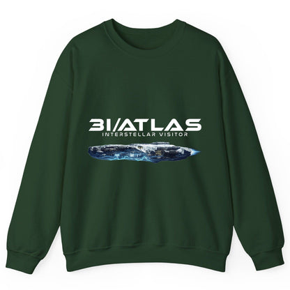31 Atlas Interstellar Visitor sci-fi spaceship Sweatshirt Forest Green product mockup