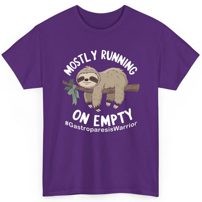 Mostly Running on Empty Gastroparesiswarrior gastroparesis awareness T-Shirt Purple product mockup