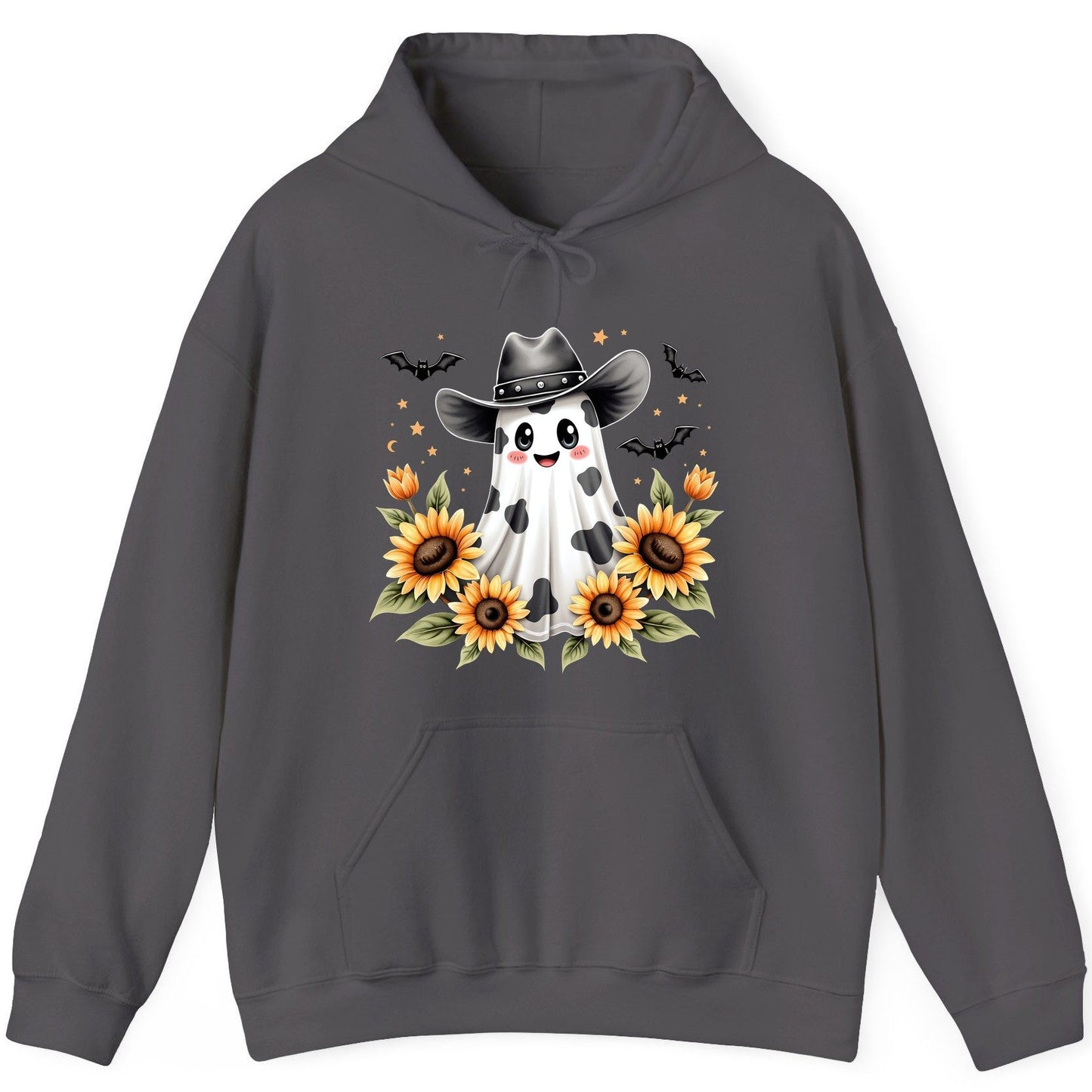 Cowboy Ghost Sunflowers cowboy ghost Hoodie Charcoal product mockup