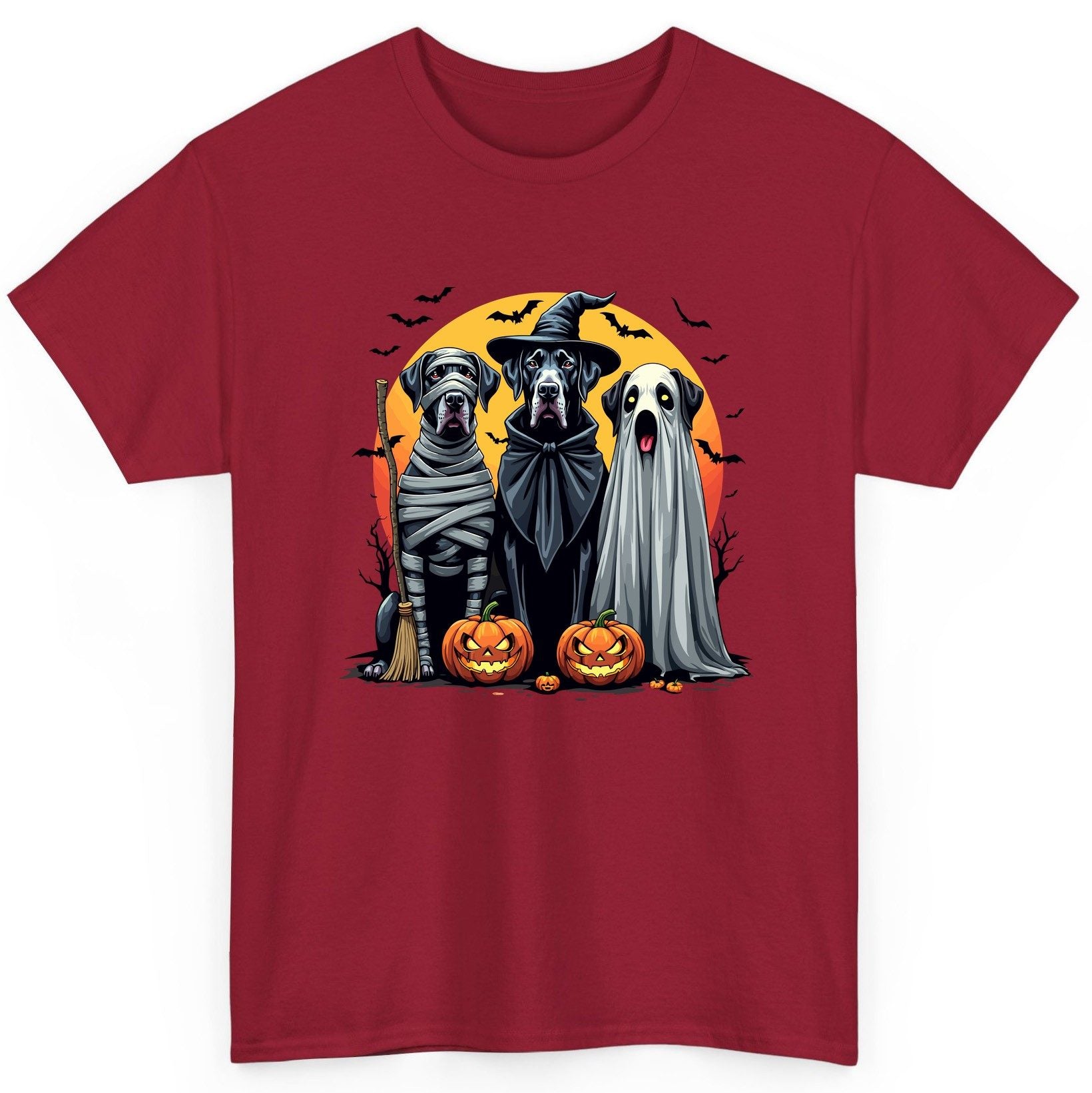 Halloween Dogs in Costumes Halloween dogs T-Shirt Cardinal Red product mockup