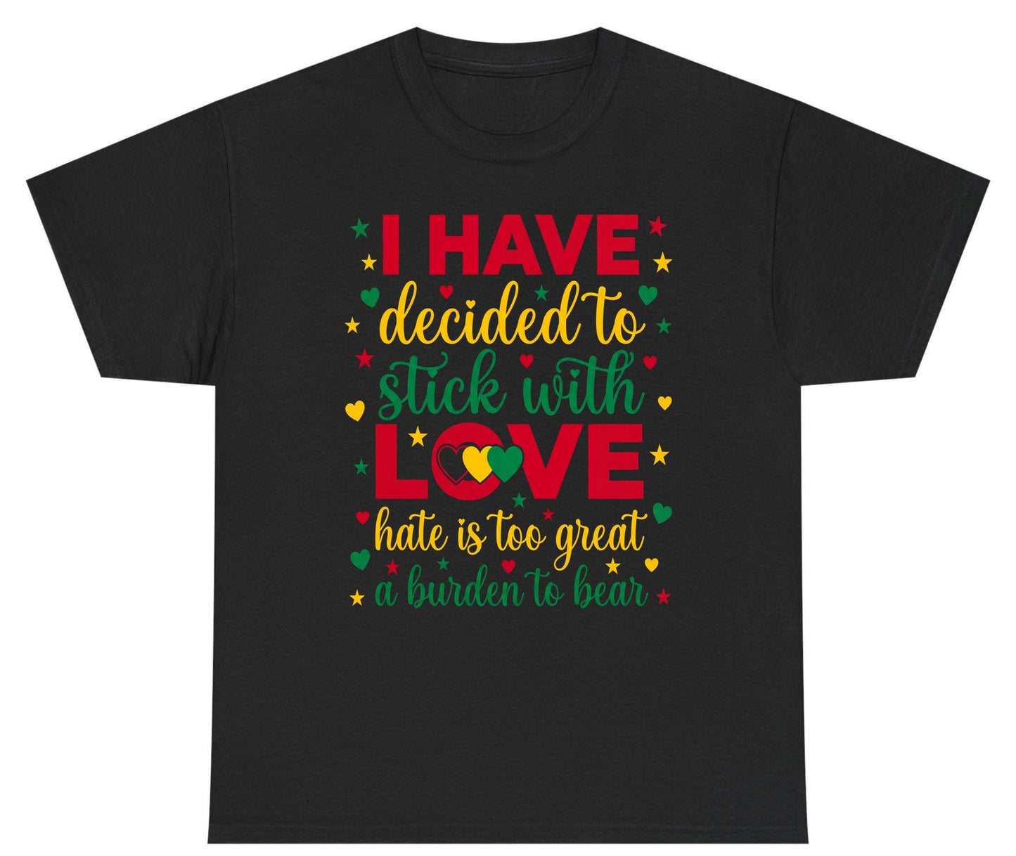 I Have Decided to Stick with Love Hate Is Too Great a Burden to Bear black history month Youth T-Shirt Black product mockup