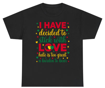 I Have Decided to Stick with Love Hate Is Too Great a Burden to Bear black history month Youth T-Shirt Black product mockup