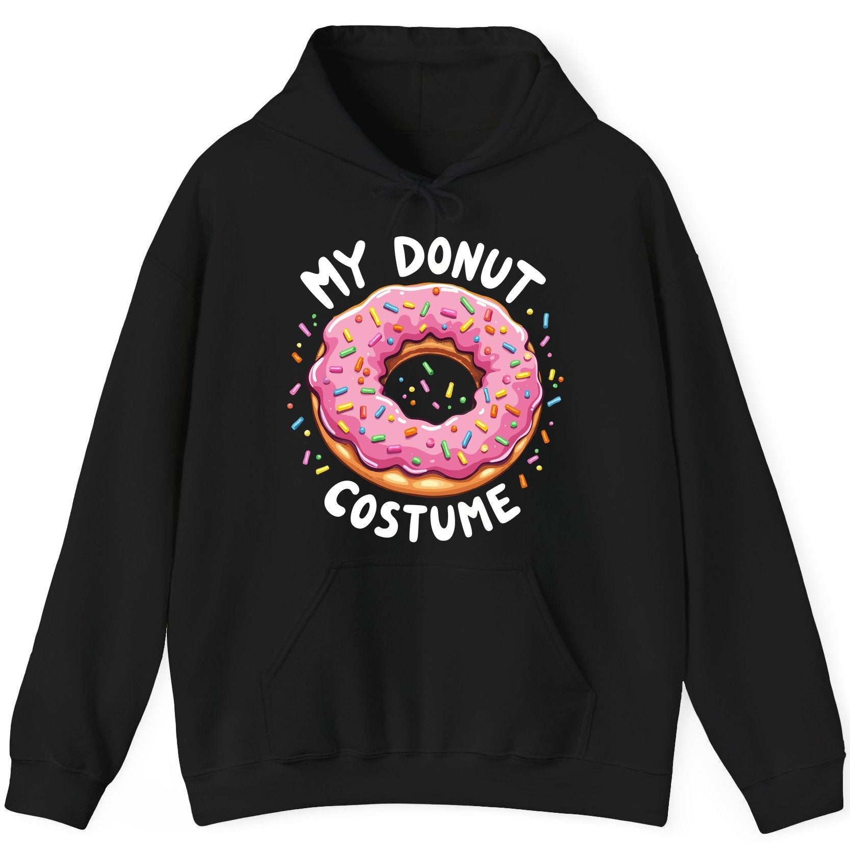 My Donut Costume donut Hoodie Black product mockup
